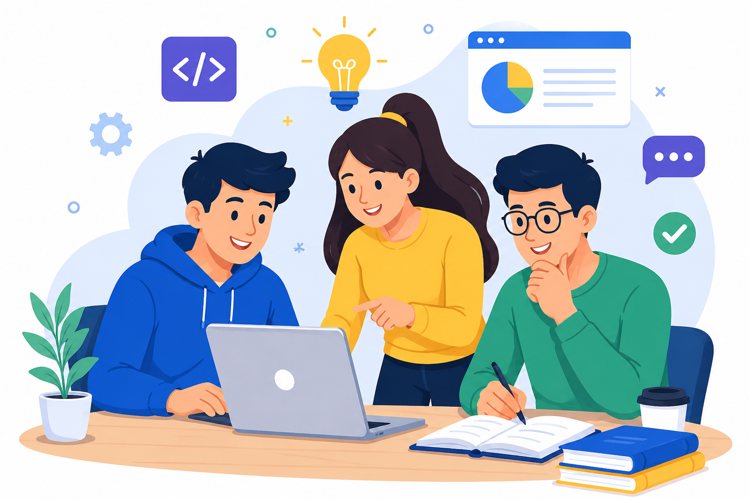 Students learning